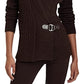 Ralph Lauren Women's Buckled Cotton Sweater Brown Size X-Large