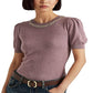 Ralph Lauren Women's Beaded Short Sleeve Sweater Purple Size X-Small