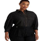 Ralph Lauren Women's Denim Blouson Sleeve Blouse Black Size 2X