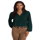 Ralph Lauren Women's Pleated Georgette Blouse Green Size Medium