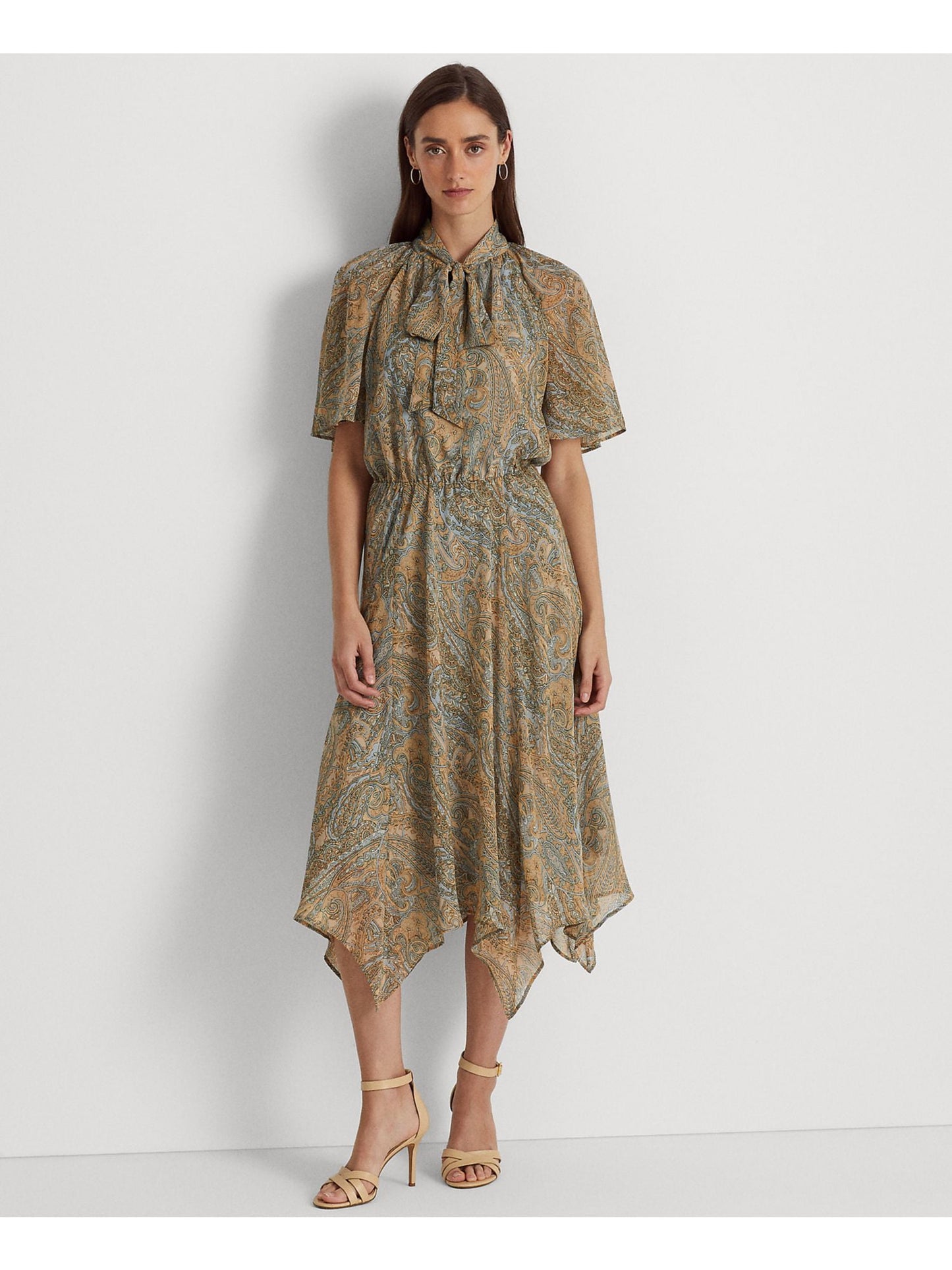 ralph-lauren-womens-paisley-short-sleeve-tie-neck-midi-wear-to-work-shift-dress-white-size-10