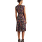 Ralph Lauren Women's Floral Belted Crepe Dress Black Size 10