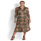 Ralph Lauren Women's Plaid Twill Shirtdress Brown Size 16