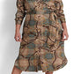 Ralph Lauren Women's Plaid Twill Shirtdress Brown Size 6