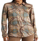 Ralph Lauren Women's Plaid Belting Print Twill Shirt Brown Size X-Large