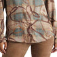Ralph Lauren Women's Plaid Belting Print Twill Shirt Brown Size X-Small