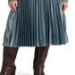 Ralph Lauren Women's Pleated Metallic Chiffon Skirt Blue Size 12