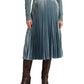 Ralph Lauren Women's Pleated Metallic Chiffon Skirt Blue Size 6