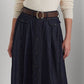 Ralph Lauren Women's Button Front Denim Skirt Blue Size 16