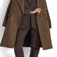 Ralph Lauren Women's Wool Blend Double Breasted Coat Brown Size 8