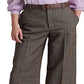 Ralph Lauren Women's Herringbone Wide Leg Cropped Pants Brown Size 16