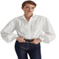 Ralph Lauren Women's Cotton Blouson Sleeve Broadcloth Shirt White Size X-Large