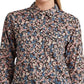 Ralph Lauren Women's Floral Cotton Voile Shirt Brown Size Large