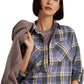 Ralph Lauren Women's Plaid Twill Shirt Purple Size Large