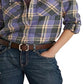 Ralph Lauren Women's Plaid Twill Shirt Purple Size Small