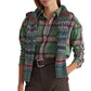 Ralph Lauren Women's Plaid Cotton Twill Shirt Green Size Large