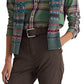 Ralph Lauren Women's Plaid Cotton Twill Shirt Green Size Large