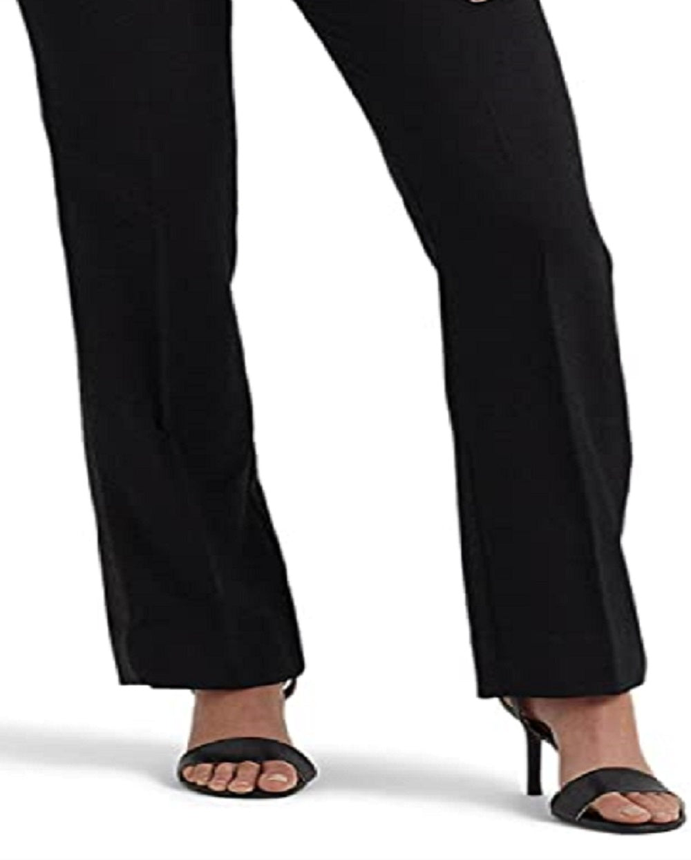 Ralph Lauren Women's Side Stripe Wool Crepe Pants Black Size 12