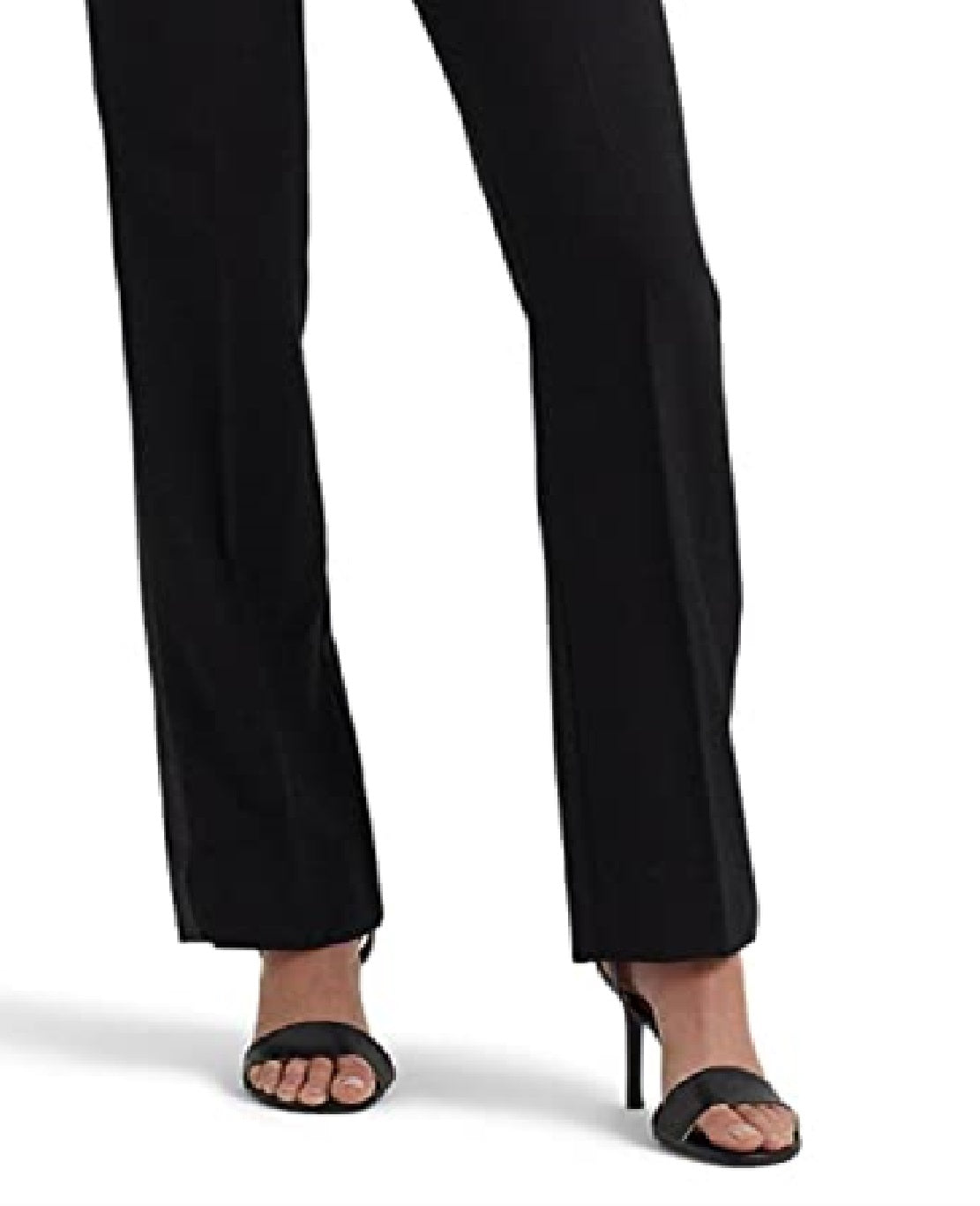 Ralph Lauren Women's Side Stripe Wool Crepe Pants Black Size 8