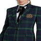 Ralph Lauren Women's Plaid Bullion Twill Blazer Green Size 14