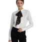 Ralph Lauren Women's Pin Tucked Cotton Broadcloth Shirt White Size Medium