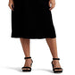 Ralph Lauren Women's Velvet Midi Skirt Black Size 8