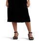 Ralph Lauren Women's Velvet Midi Skirt Black Size 8