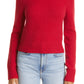 RE/DONE Womens Wool Blend Slim Turtleneck Sweater Red