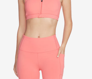 Skechers Women's Goflex Zip Front Sports Bra Orange Size Large