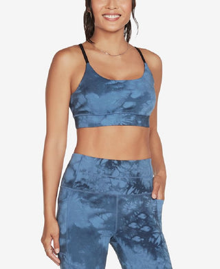 Skechers Women's Strappy Crossback Sports Bra Blue Size Medium