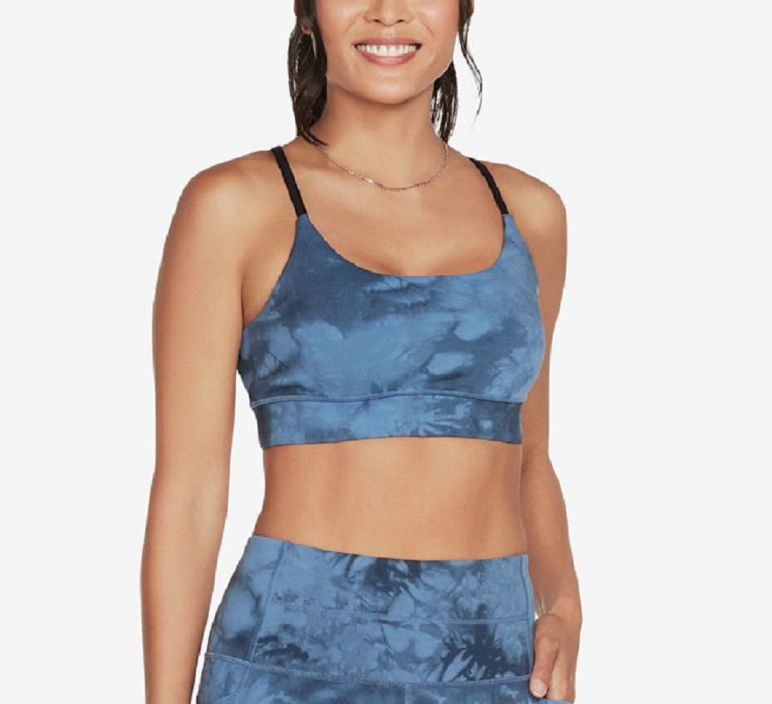 Skechers Women's Strappy Crossback Sports Bra Blue Size Medium