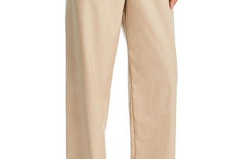 Wayf Pinstripe Pleated Trousers White