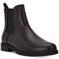 Calvin Klein Men's Pull Tab Goring Cushioned Fenwick Round Toe Block Heel Leather Chelsea Black Size 7.5 M