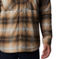 Columbia Men's Plaid Sherpa Lined Shirt Jacket Brown Size X-Large