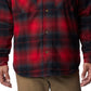 Columbia Men's Plaid Sherpa-Lined Shirt Jacket Red Size Large