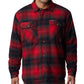 Columbia Men's Plaid Sherpa-Lined Shirt Jacket Red Size Large