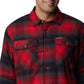 Columbia Men's Plaid Sherpa Lined Shirt Jacket Red Size Medium
