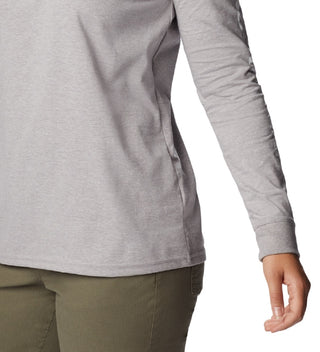 Columbia Women's North Cascades Cotton Long Sleeve T-Shirt Gray Size Large