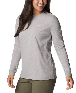 Columbia Women's North Cascades Cotton Long Sleeve T-Shirt Gray Size Large
