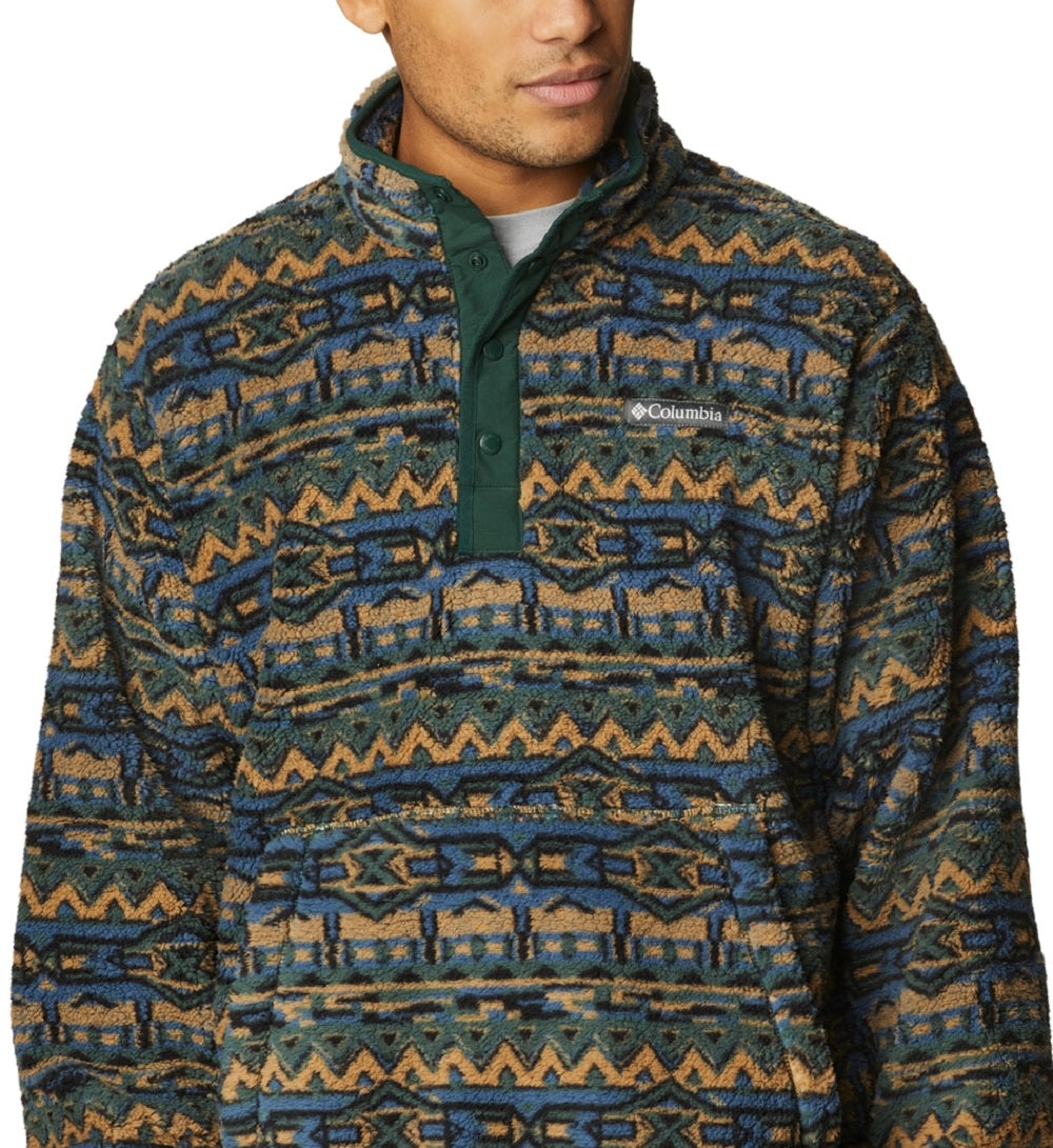 Columbia Men's Rugged Ridge Geo Print Fleece Jacket Green Size X-Large
