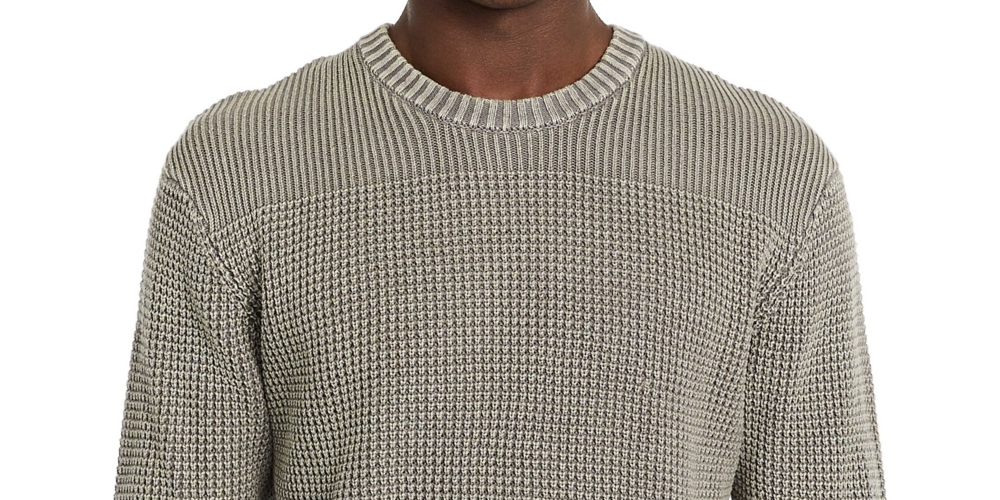 Buffalo David Bitton Men's Washy Crew Neck Sweater Gray Size -M