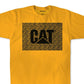 Caterpillar Men's Work Diamond Plate Logo Graphic T-Shirt Yellow Size XX-Large