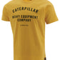 Caterpillar Men's Equipment Company Logo Graphic T-Shirt Yellow Size Large