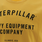 Caterpillar Men's Equipment Company Logo Graphic T-Shirt Yellow Size Large