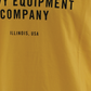 Caterpillar Men's Equipment Company Logo Graphic T-Shirt Yellow Size Large