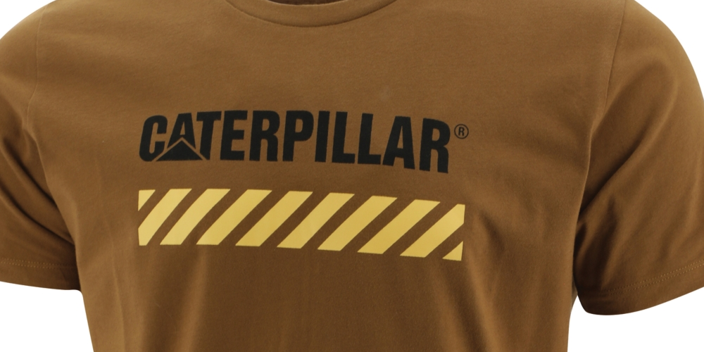 Caterpillar Men's Work Area Logo Graphic T-Shirt Brown Size XXL