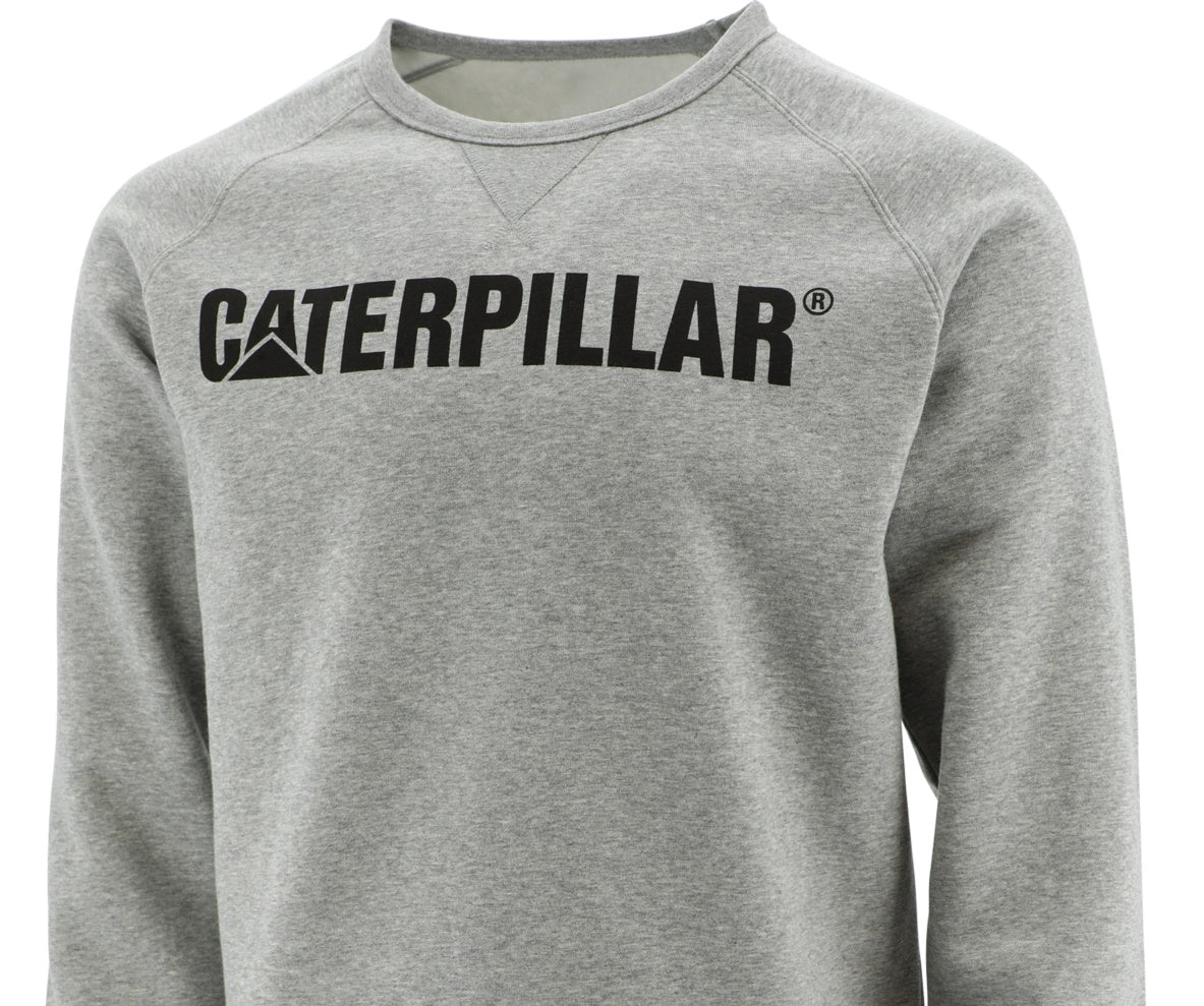 Caterpillar Men's Foundation Logo Print Sweatshirt Gray Size Small