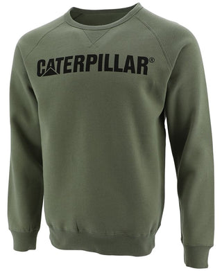 Caterpillar Men's Foundation Logo Print Sweatshirt Green Size Large