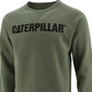 Caterpillar Men's Foundation Logo Print Sweatshirt Green Size XX-Large