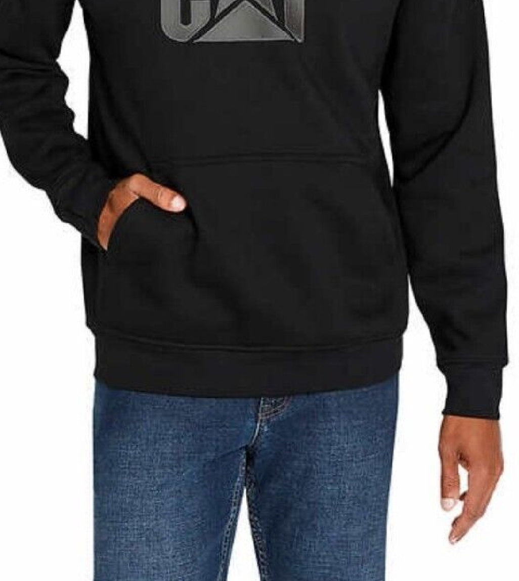 Caterpillar Men's Foundation Logo Print Hoodie Black Size Medium